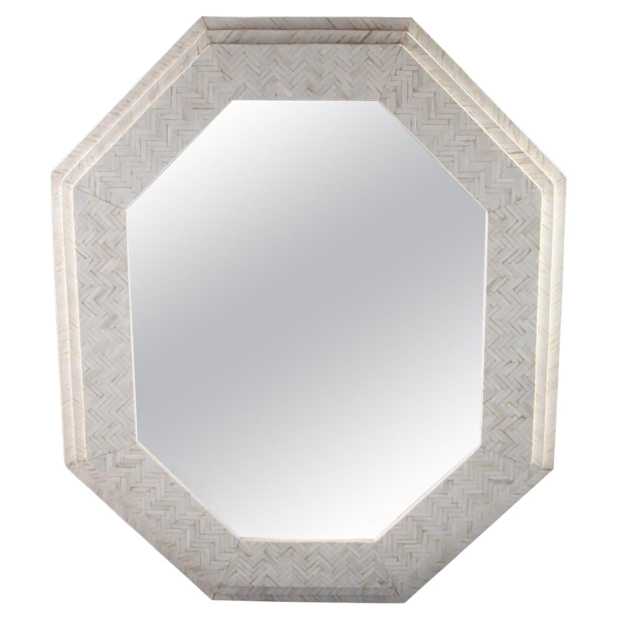 Bone Marquetry Wall Mirror