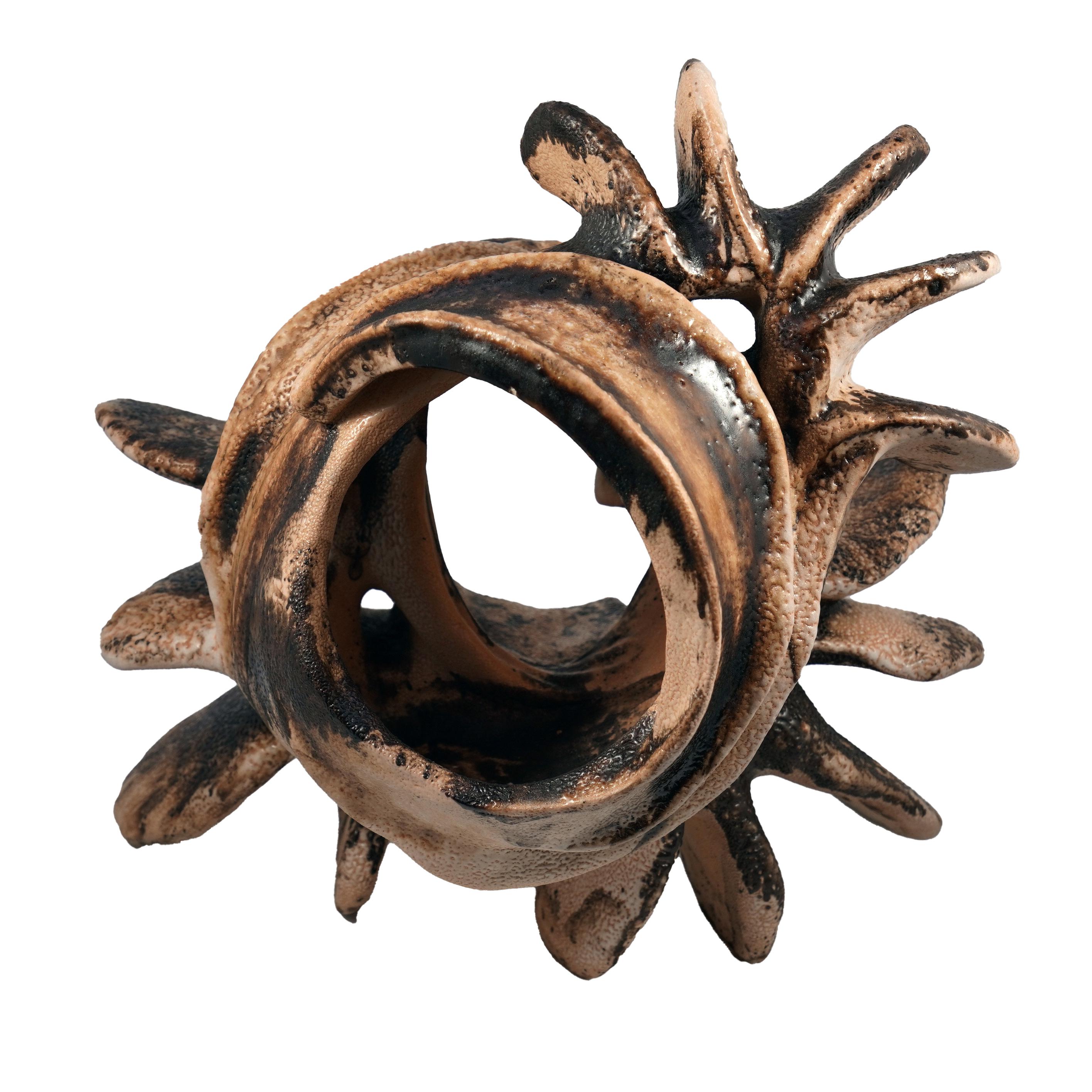Cuit Série Bone n°1, collection Bones, sculpture en céramique raku d'Adil Ghani en vente