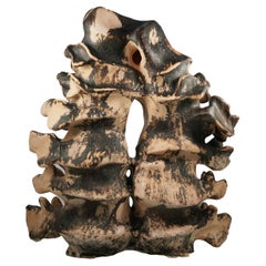 Bone series no.2 - Bones collection raku ceramic pottery sculpture by Adil Ghani