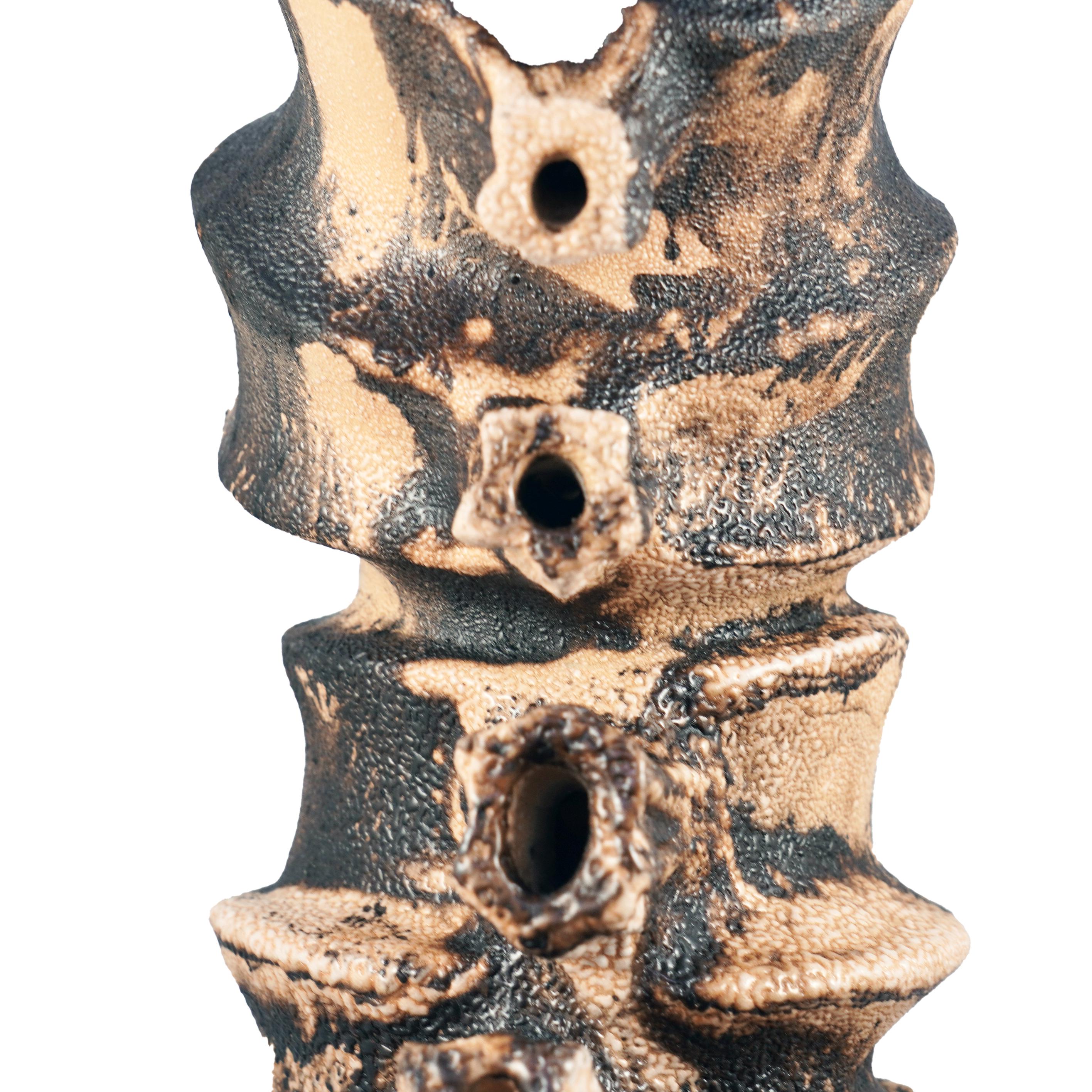 Céramique Série Bone n°4, collection Bones, sculpture en céramique raku d'Adil Ghani en vente