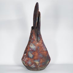Bone series - Sadism -  Raku ceramic pottery sculpture by Adil Ghani