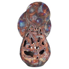 Bone series - Sadism -  Raku ceramic pottery sculpture by Adil Ghani