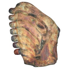 Bone series - The Corporation -  Raku ceramic pottery sculpture by Adil Ghani