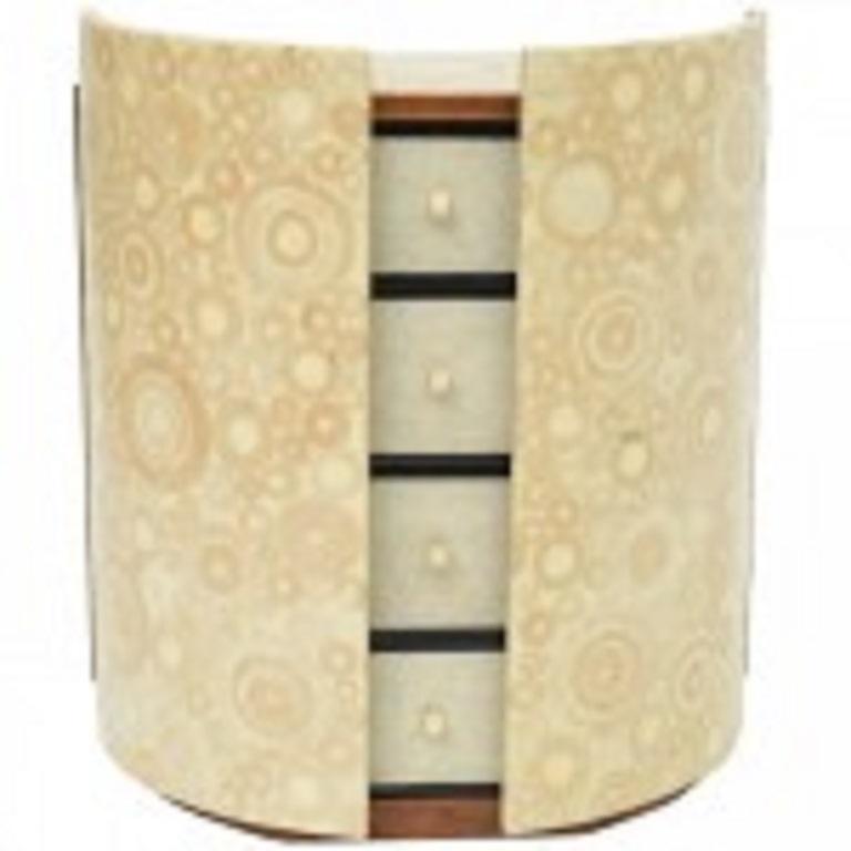 Unknown Bone, Shagreen and Mahogany Jewelry Box or Small Cabinet by R & Y Augousti For Sale
