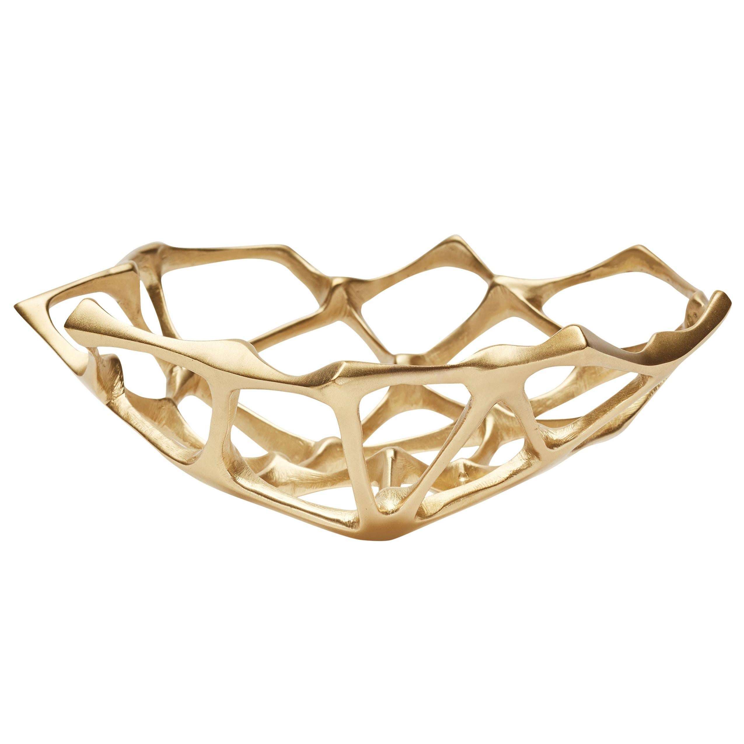 Bone Small Bowl in Brass by Tom Dixon For Sale