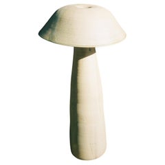 Bone-White Raw Medium Mushroom Lamp by Nick Pourfard