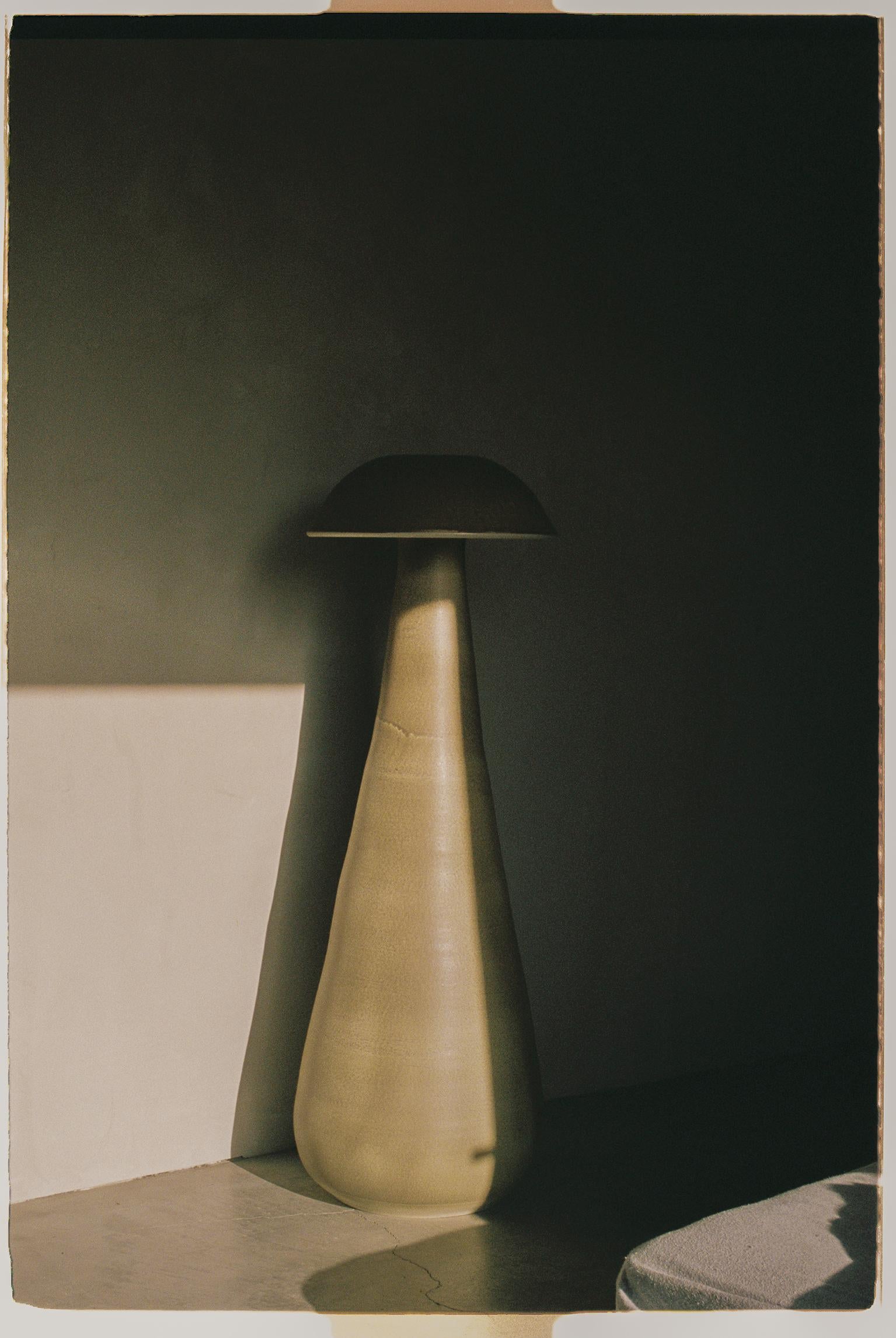 Post-Modern Bone White Raw Mushroom Floor Lamp by Nick Pourfard For Sale
