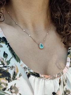 Bonebakker 18 Pink Gold Pendant with Swimming Pool Blue Apetite and Diamonds