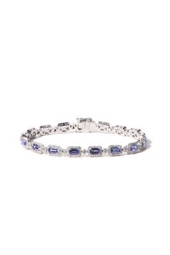 Bonebakker 18kt White Gold Tanzanite and Diamonds Bracelet