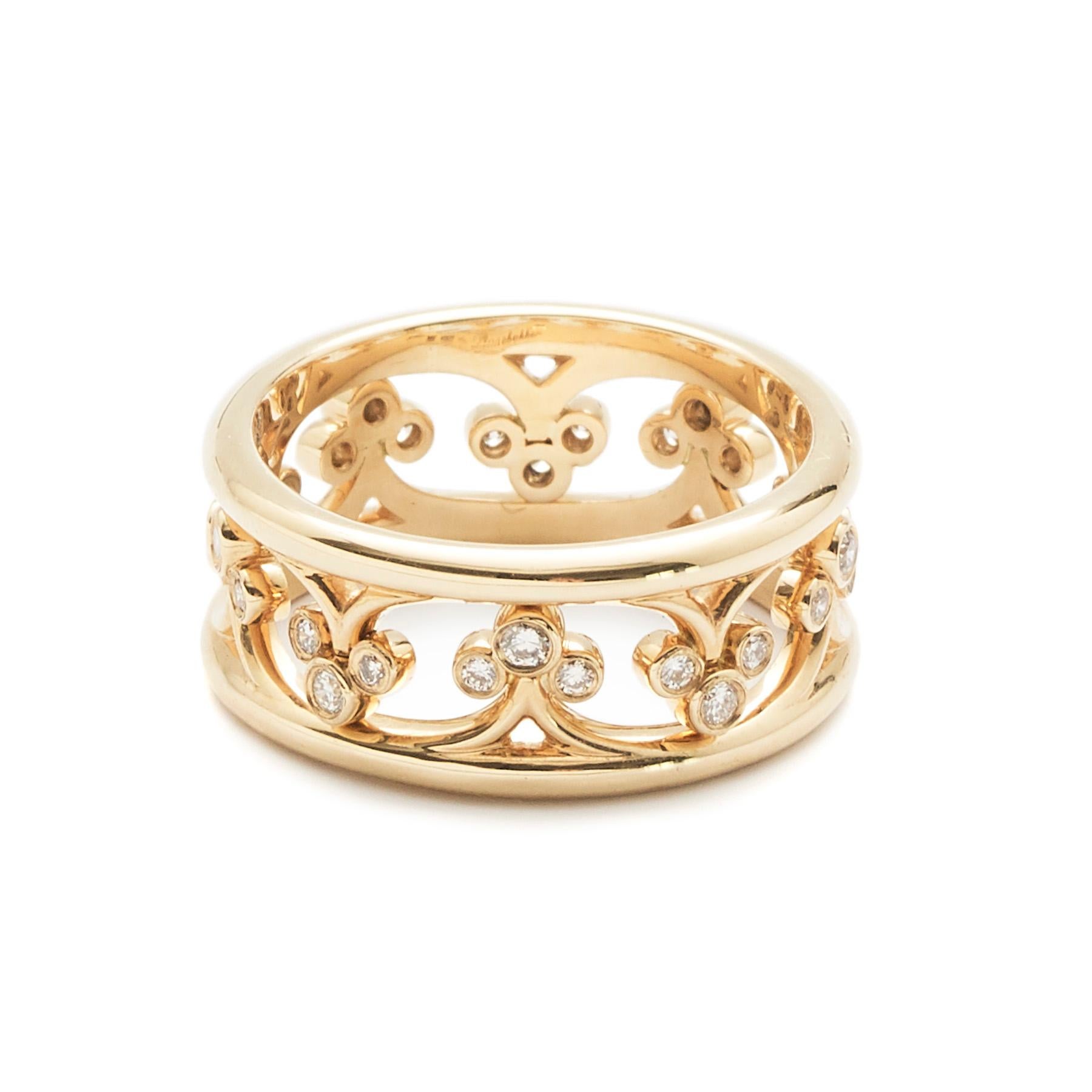 Modern Bonebakker 18 Karat Yellow Gold Set of Rings with Diamonds Can Be Worn in 2 Ways For Sale