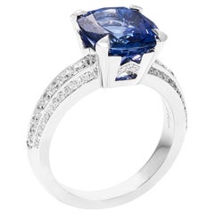 Bonebakker Anillo de oro blanco con tanzanita y diamantes Colección Puentes de Amsterdam