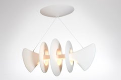 "Bones" a Sculpted Plaster Ceiling Light by Alexandre Logé