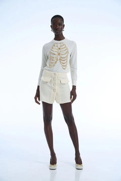 Bones Cashmere Handmade with gold sequins Jumper Sweater