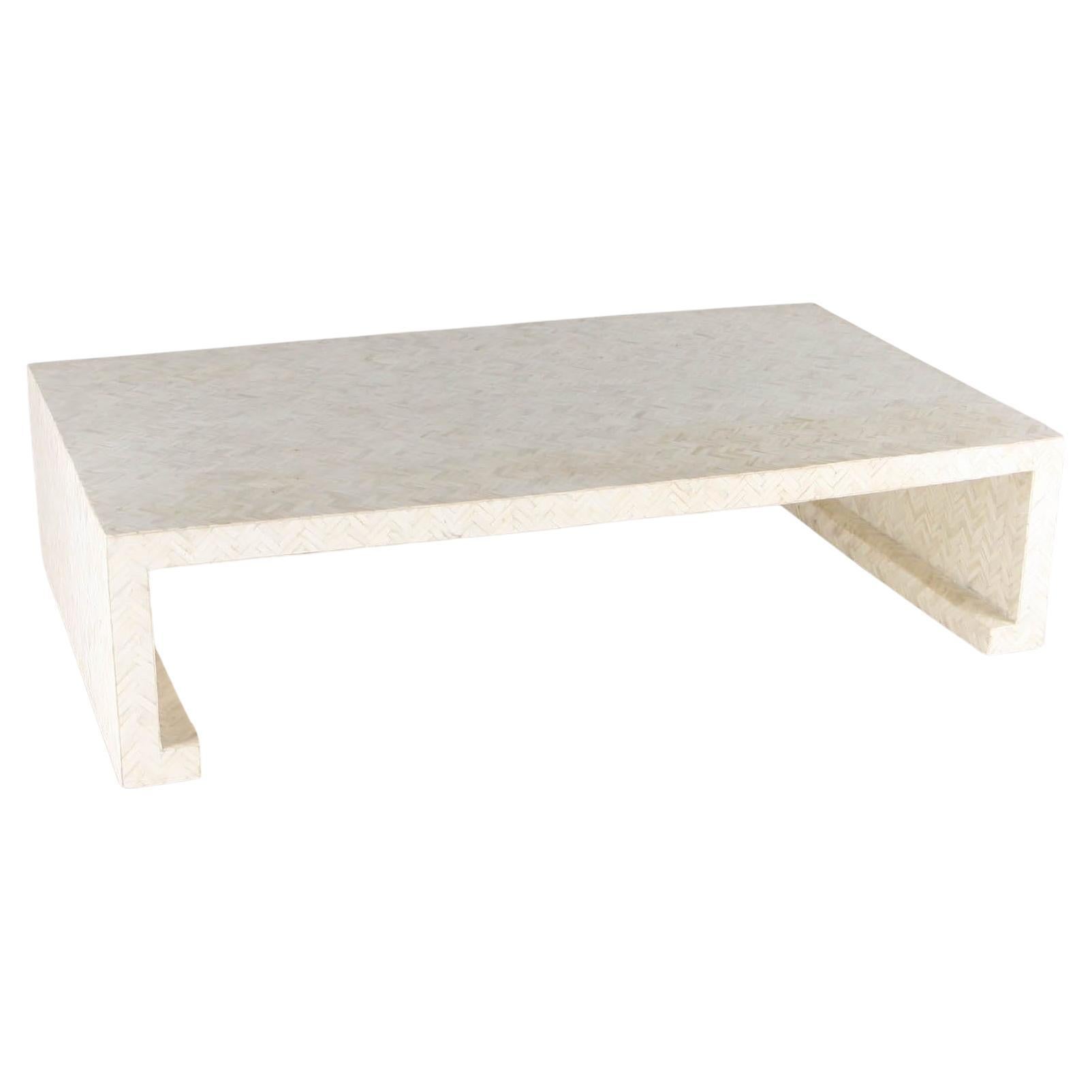 Bones marquetry coffee table