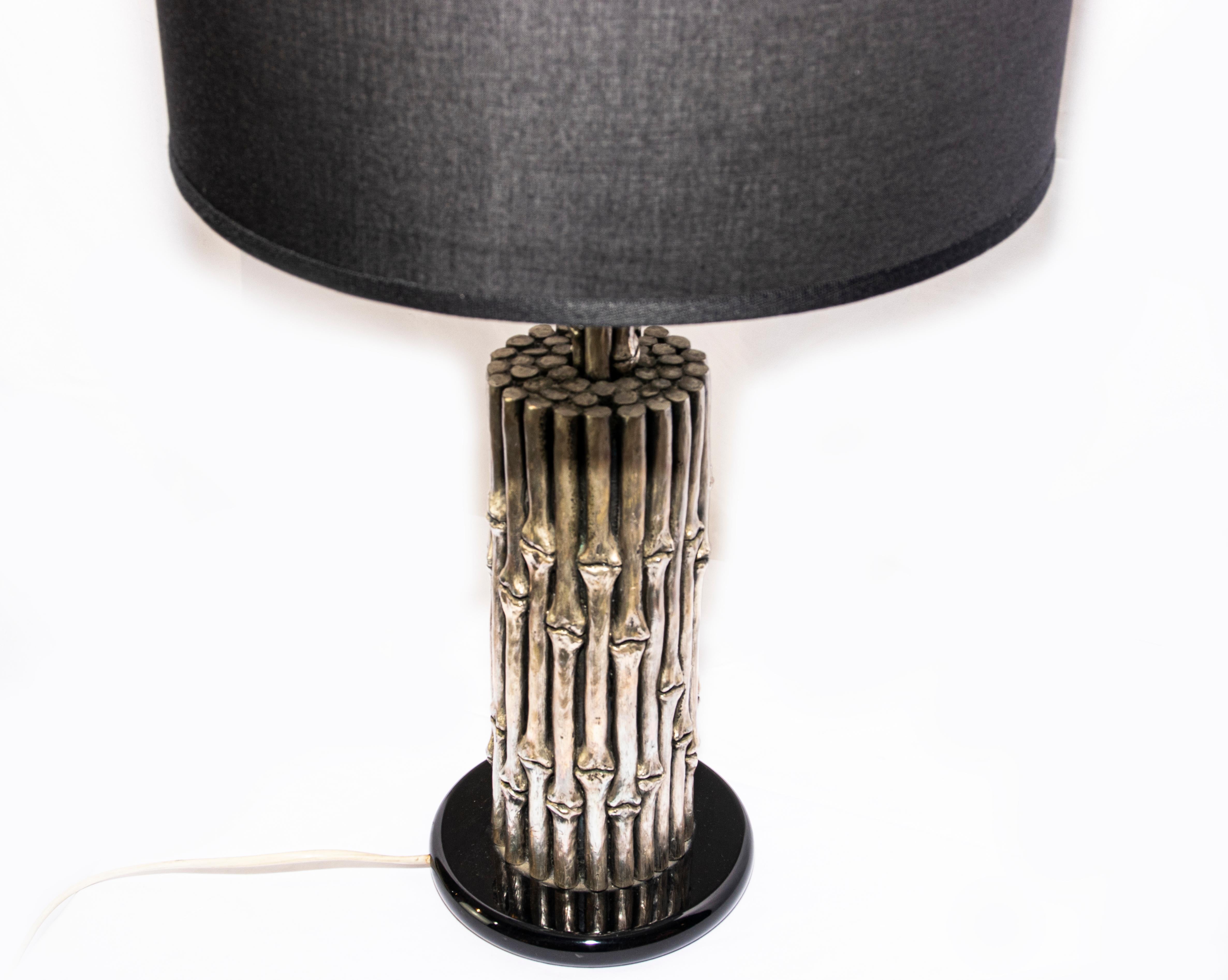 Metal Bones Table Lamp, Italian Manufacture, 1970s