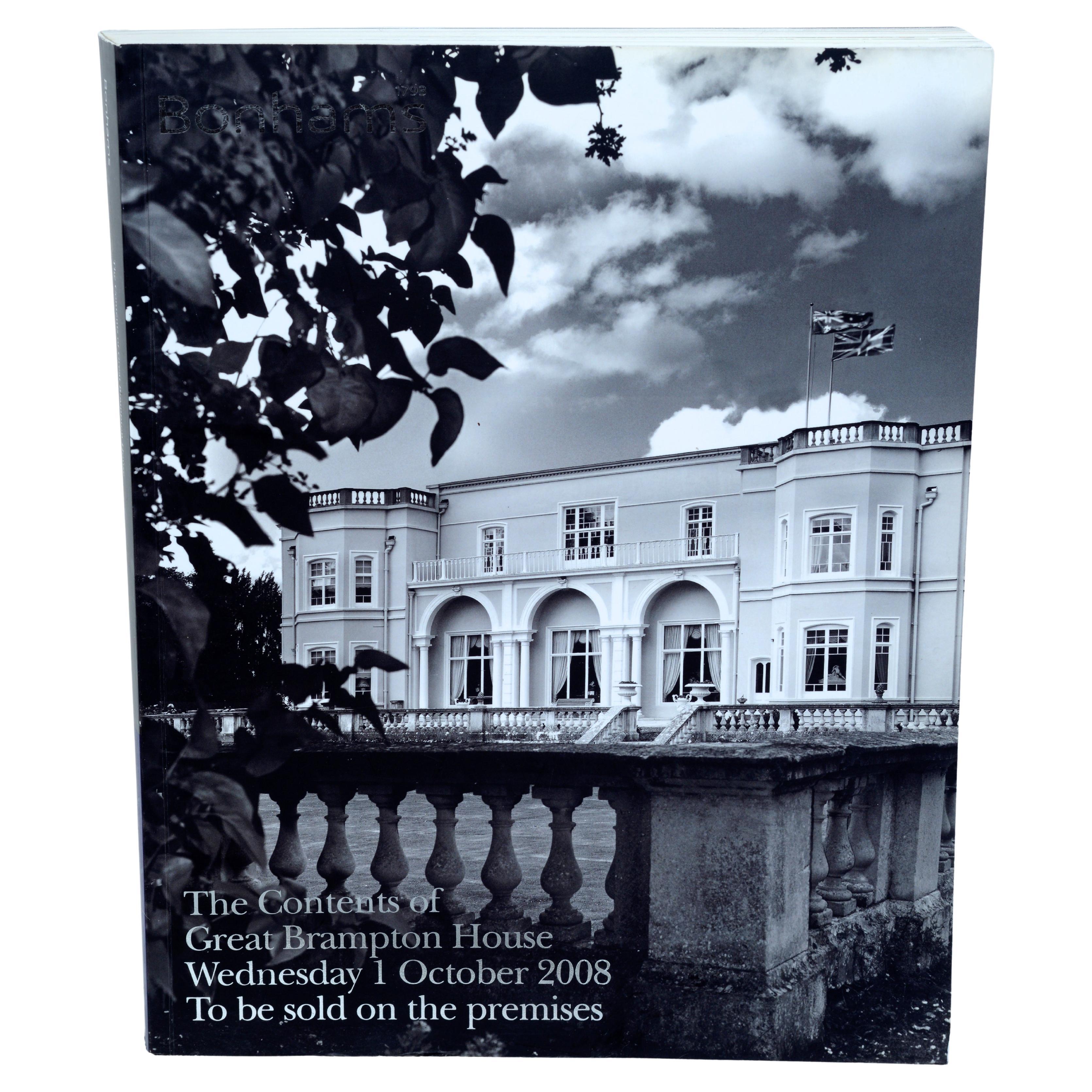 Bonhams Sale, The Contents of Great Brampton House, on Site Auction 1st Ed
