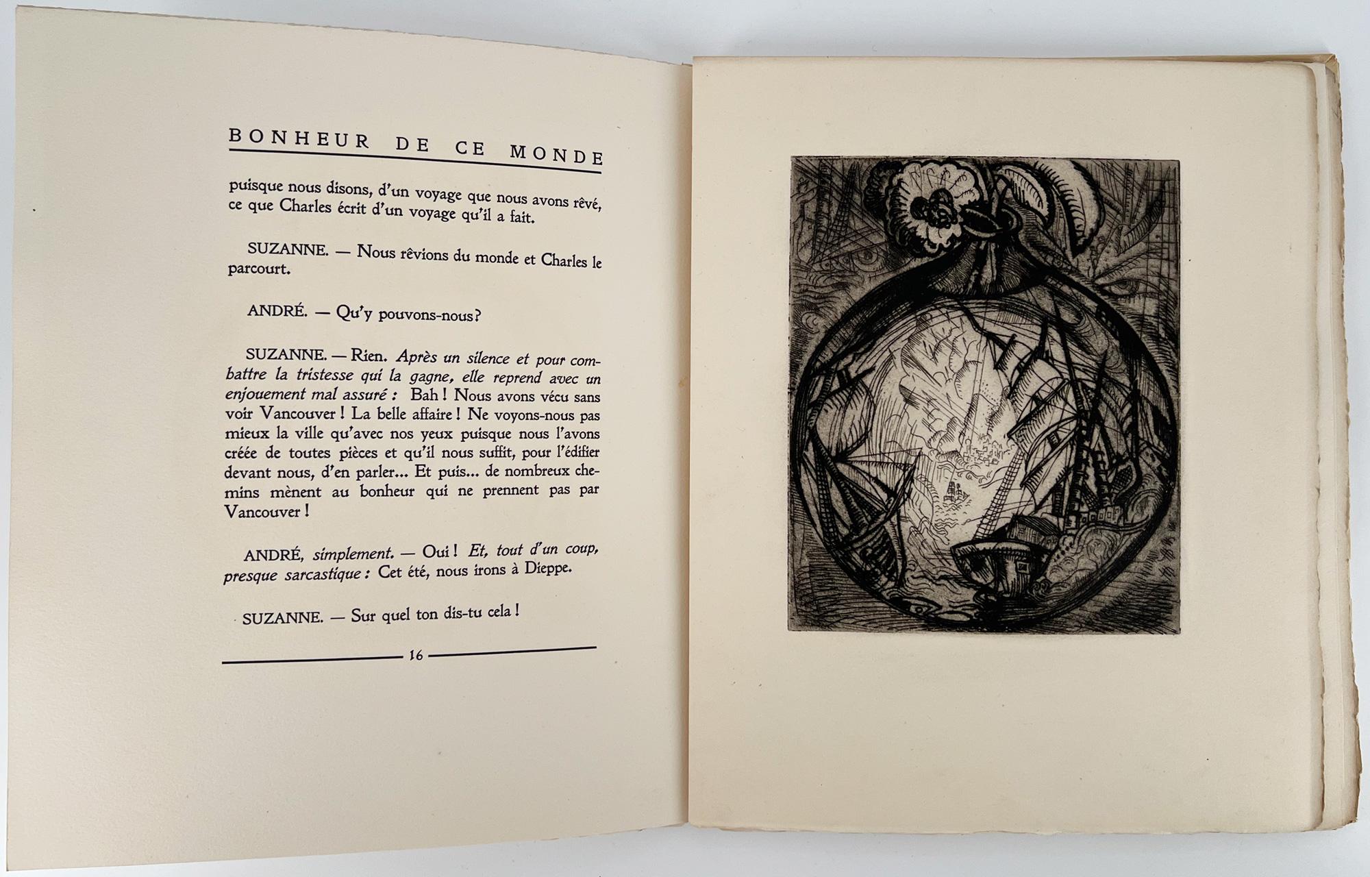 Leather Bonheur de ce monde, by François Turpin, illustrated by Gio Colucci For Sale