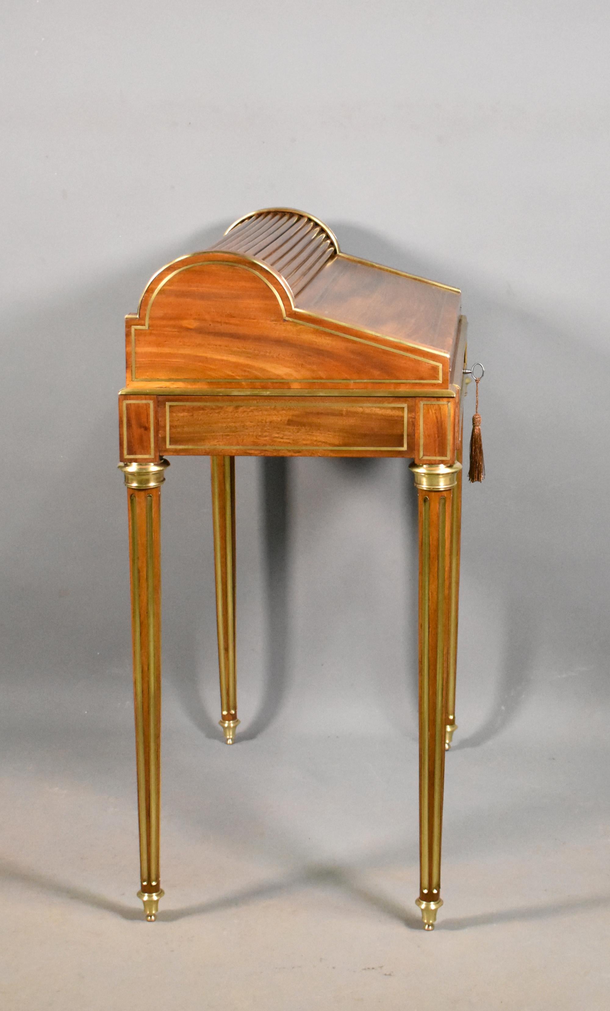 Bonheur Du Jour Cylinder Desk Louis XVI Style For Sale 6