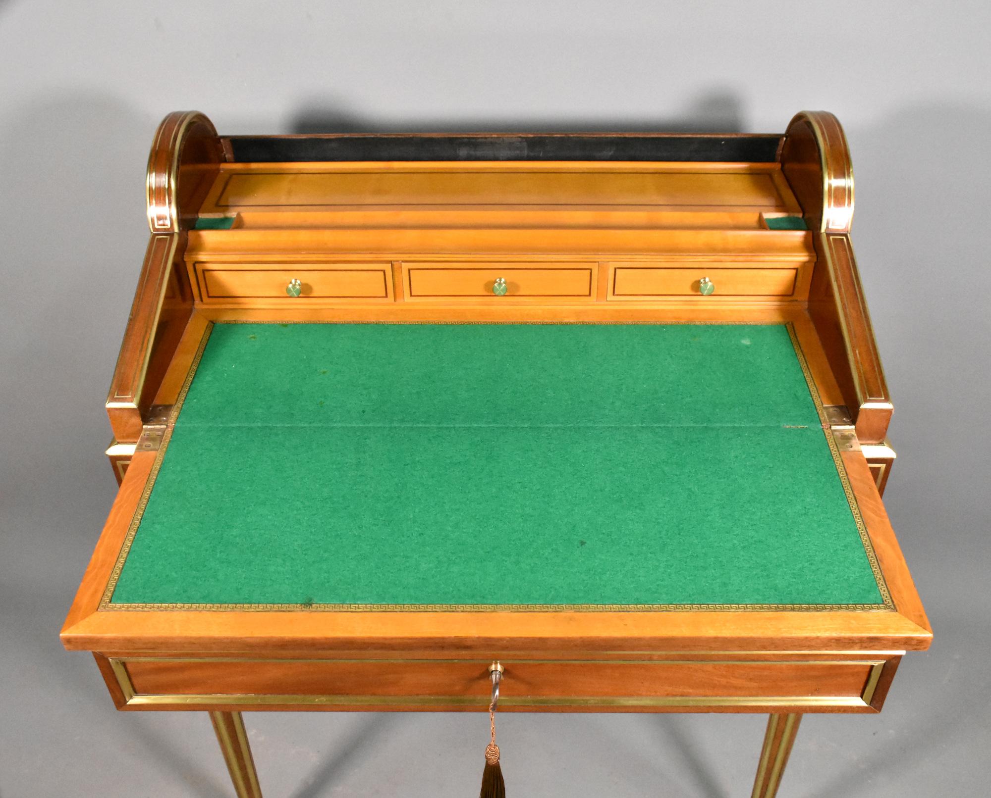 19th Century Bonheur Du Jour Cylinder Desk Louis XVI Style For Sale