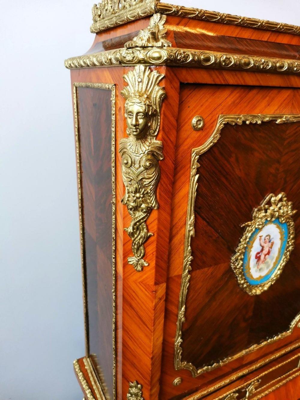 Bonheur Du Jour Desk Napoleon III Period 19th Century Wood Hand Crafted For Sale 4