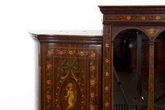 Bonheur du Jour Painted Antique Cabinet Console by Edwards & Roberts Edwardian