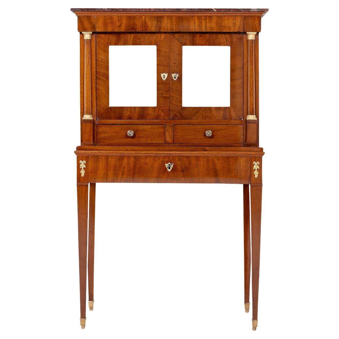 Bonheur du Jour Secretaire in Lous-Seize-Style, Late 19th Century For Sale