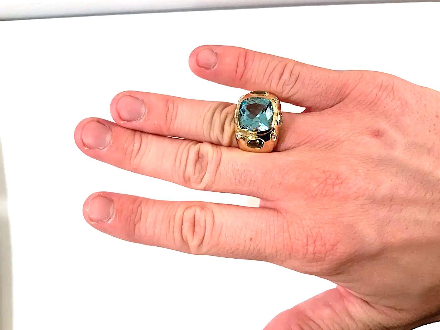 Bonheur Ring with Citrine, Amethyst and Pale Amethyst Domed Ring For Sale 11