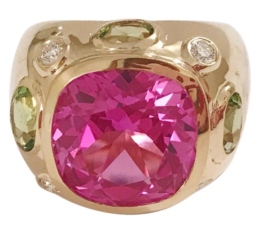 Bonheur Ring with Citrine, Amethyst and Pale Amethyst Domed Ring In New Condition For Sale In New York, NY