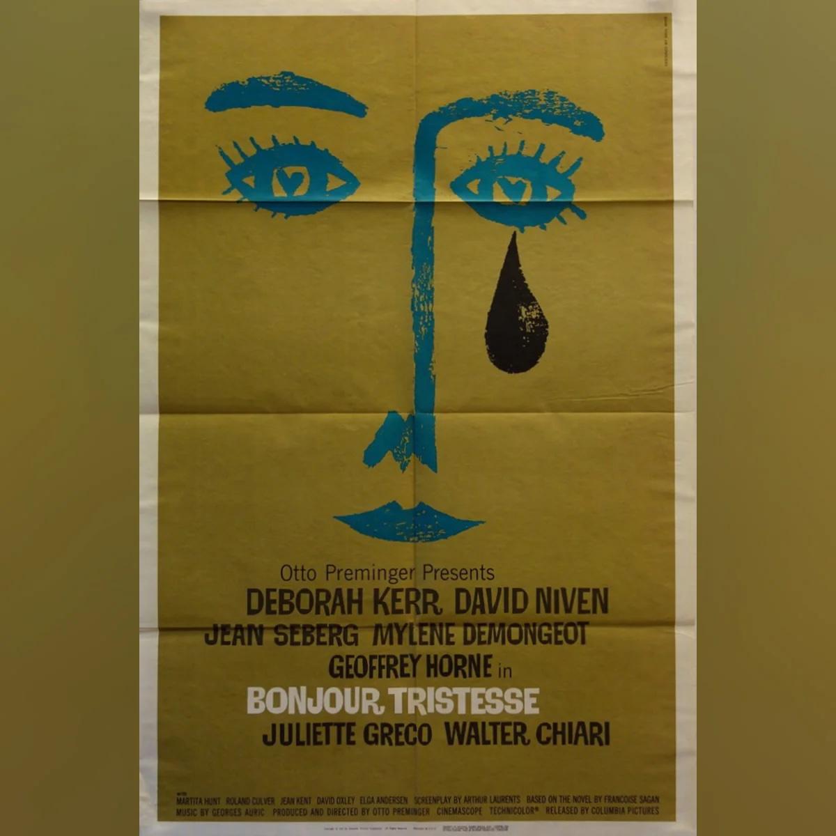 Bonjour Tristesse (1958)
Original One Sheet (27 X 41 Inches)

Fans of artist Saul Bass won't want to miss this striking one sheet, inspired by Otto Preminger's coming-of-age tale of a teenage girl (Jean Seberg), who tries to grow up and be very