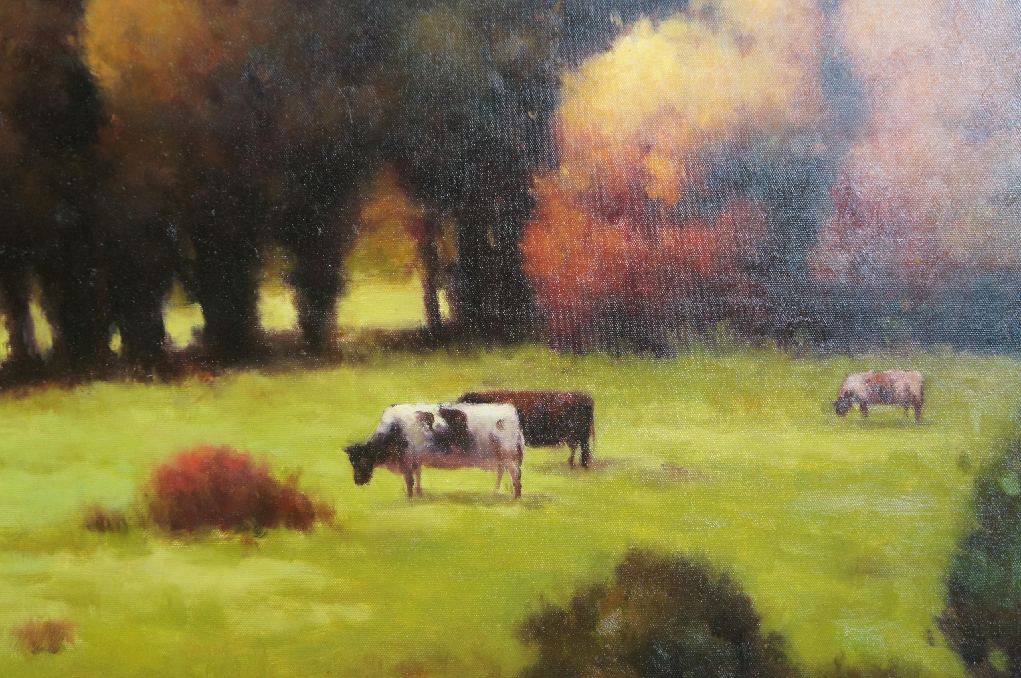 Bonnatt Pastoral Country Farmhouse Landscape Oil Painting on Canvas 71