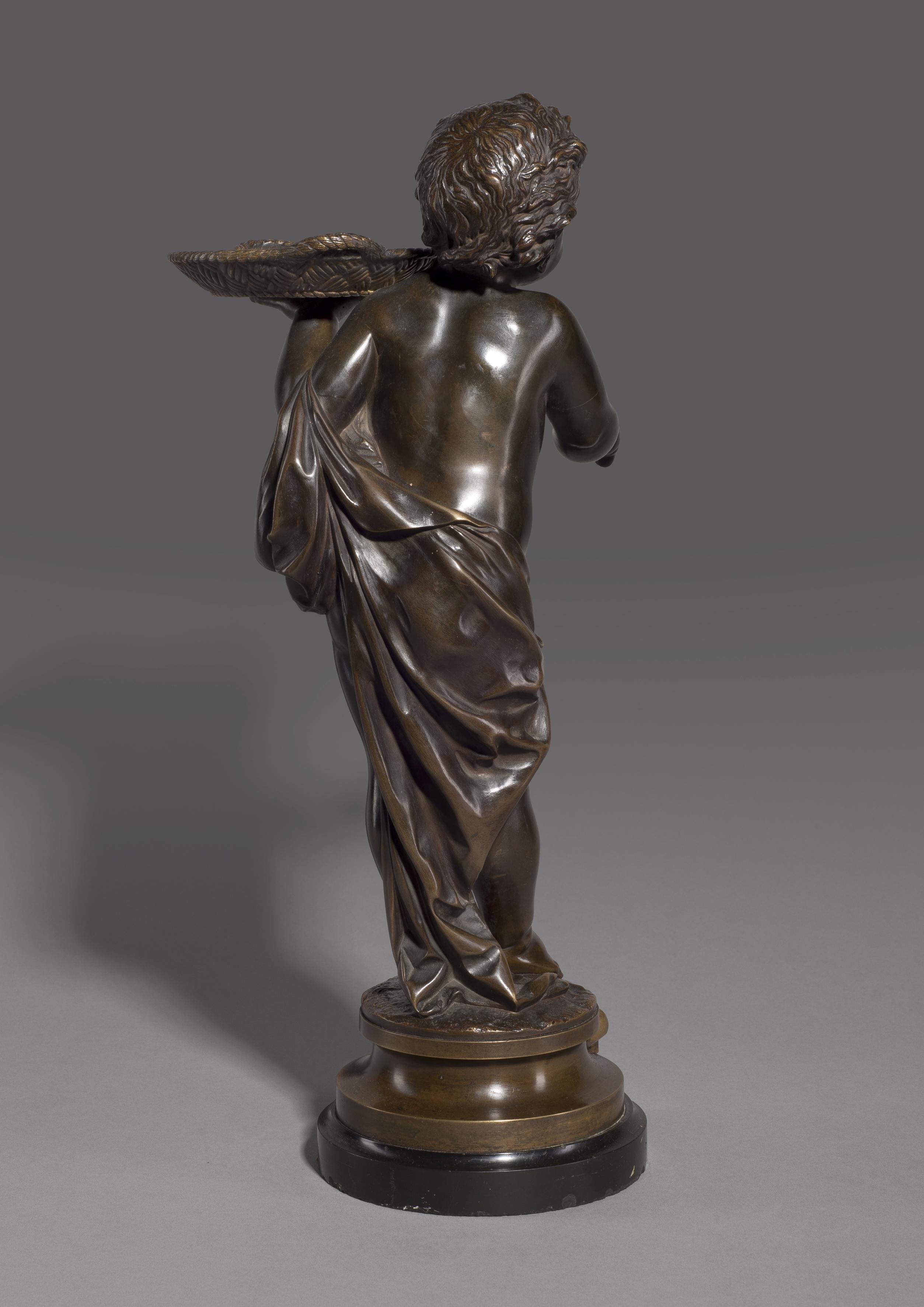 Français « Bonne Année, Bonne Santé », une figurine en bronze d'Adolphe Maubach, vers 1900 en vente