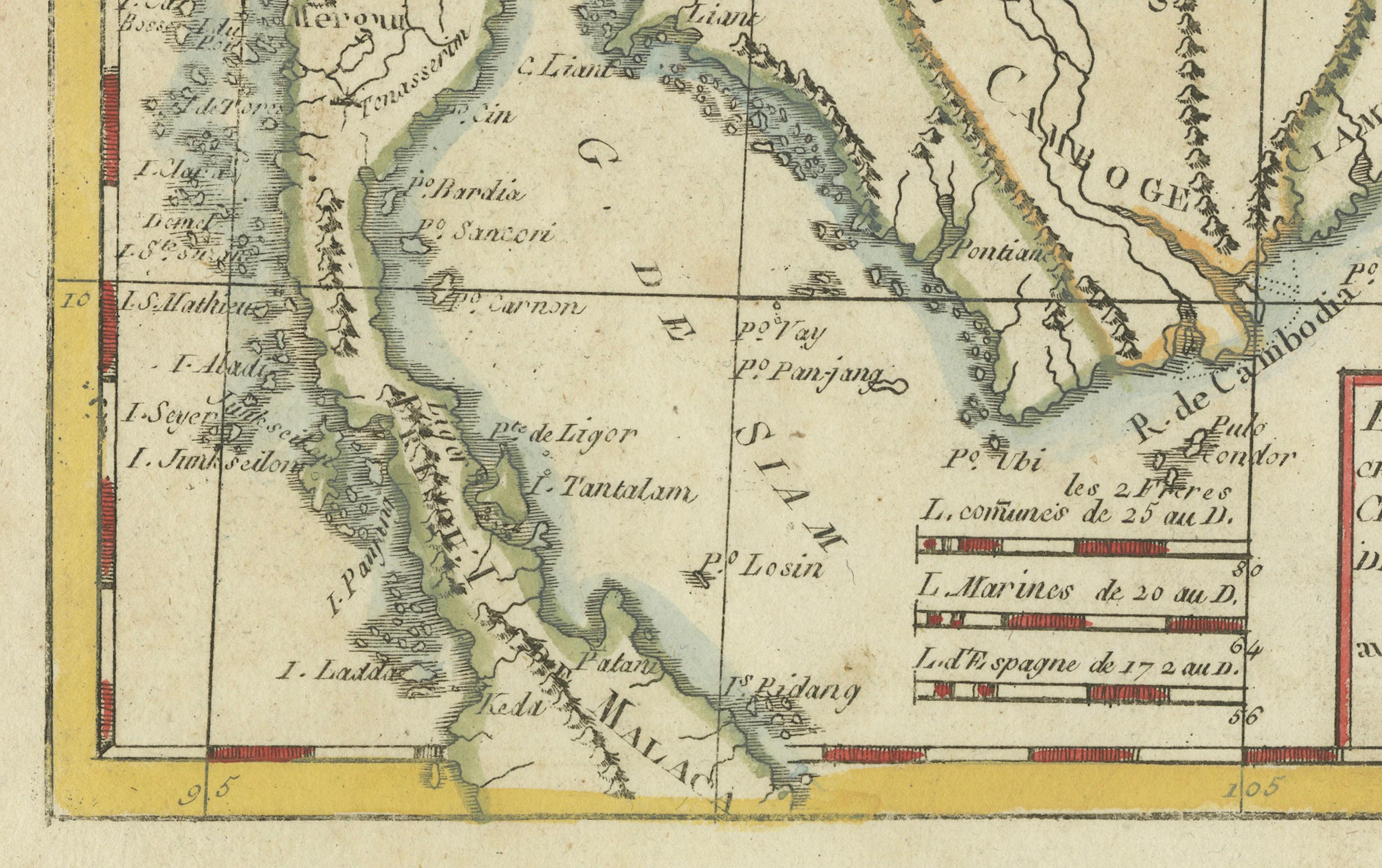 Bonne Karte der Philippinen, Formosa, Siam, Indochina und Südchina, 1780 (Spätes 18. Jahrhundert) im Angebot