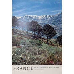 1956 original travel poster - France beauty of Corsica’s mountainous landscape