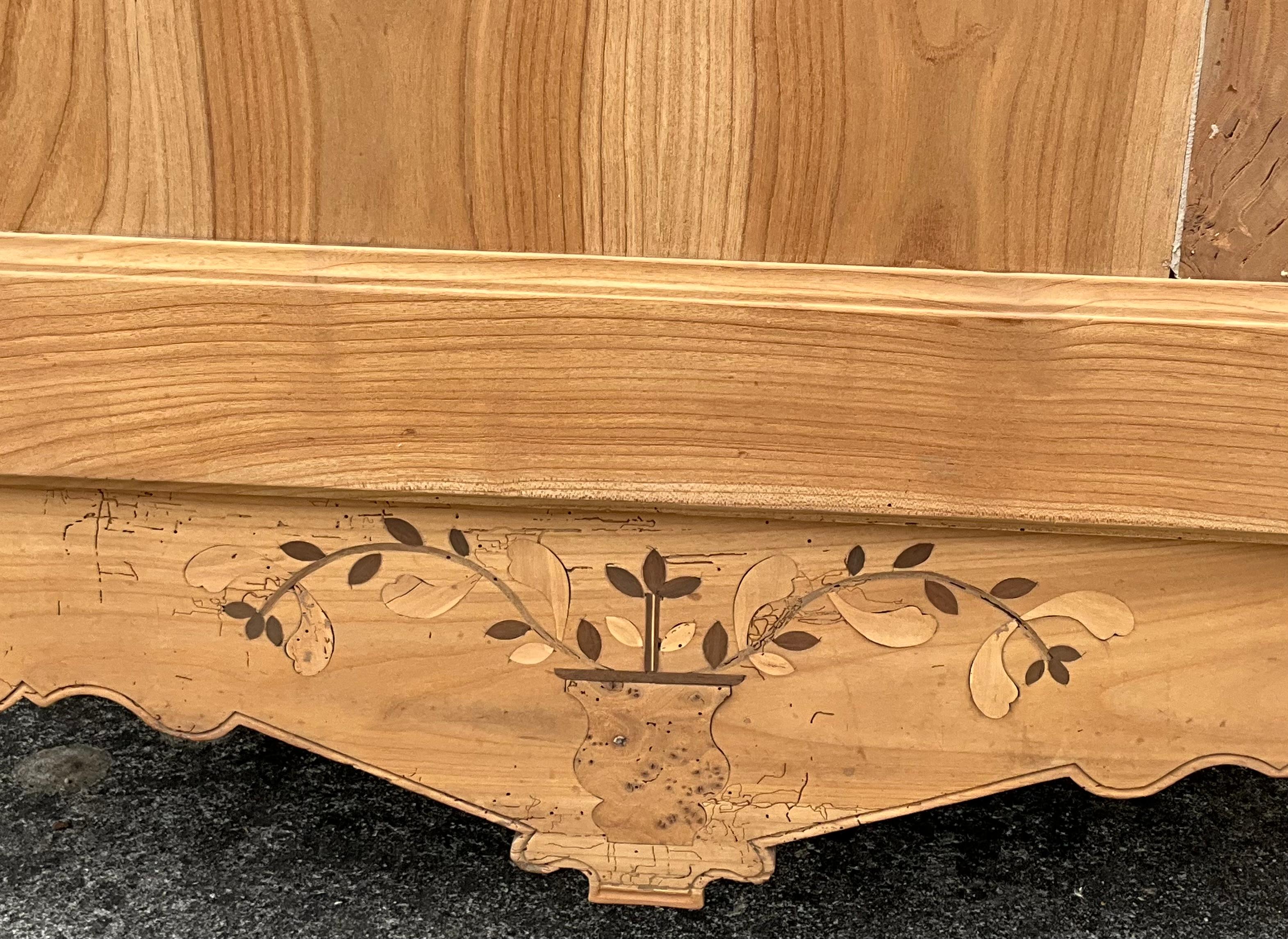 Louis XV Bonnetière Française De Style Louis 15 En Merisier Massif Mid 19th Century For Sale