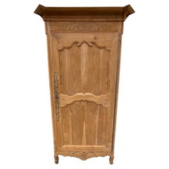 Antique Bonnetière Française De Style Louis 15 En Merisier Massif Mid 19th Century