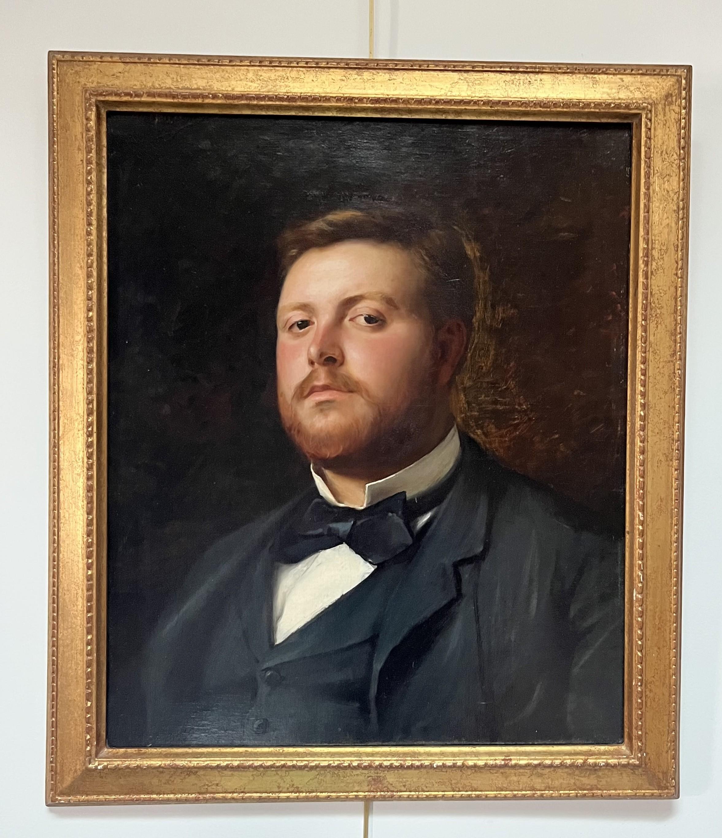 J. Bonnevay, Ritratto di un gentiluomo, olio su tela firmato in vendita 6