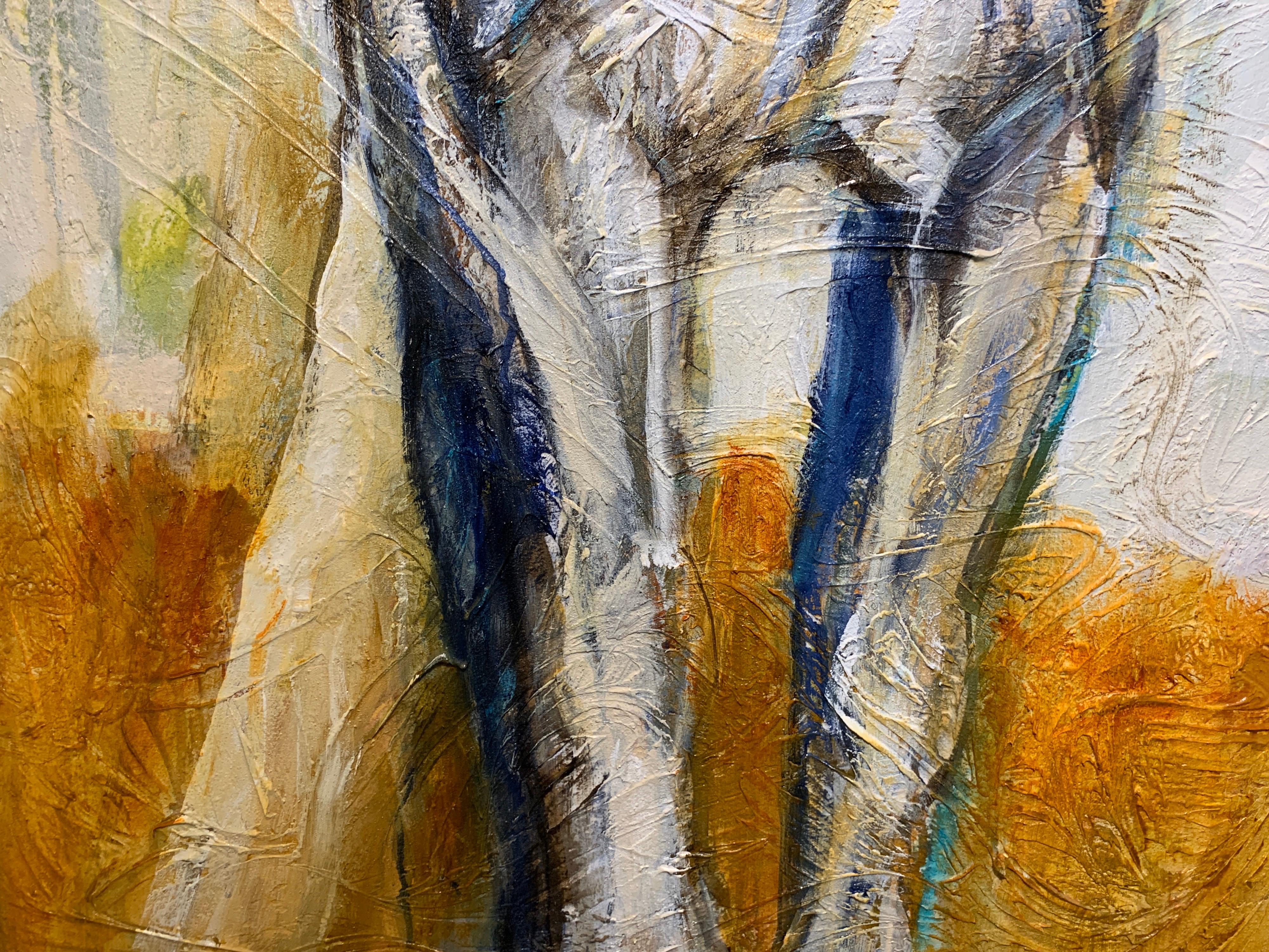Elle, Large Contemporary Mixed Media on Canvas Horse Painting 2