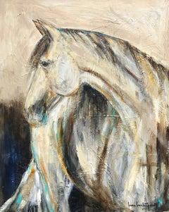 Spike by Bonnie Beauchamp-Cooke, Large Contemporary Mixed Media Horse Painting