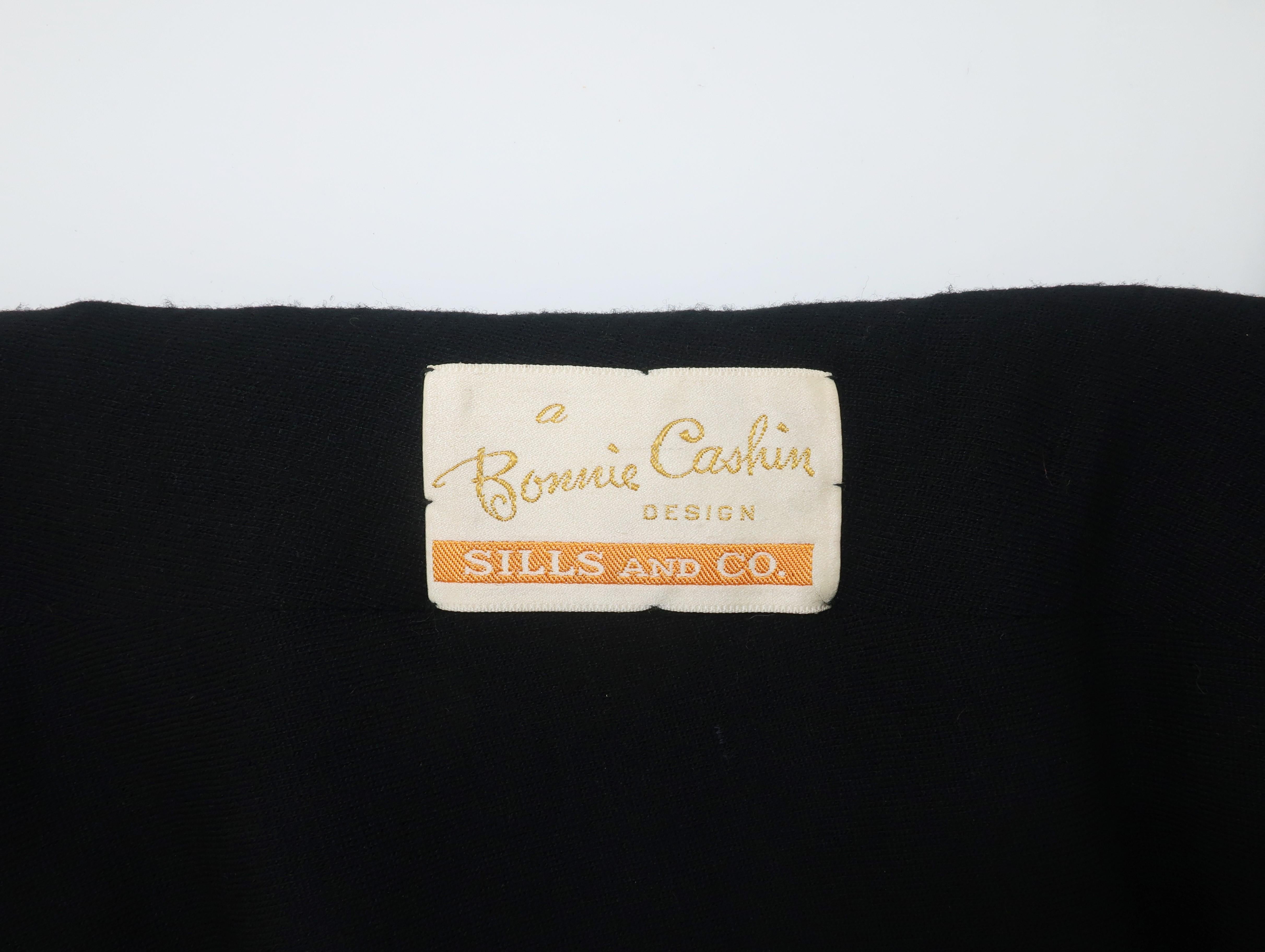 Bonnie Cashin Brown Boucle Coat With Black Leather Trim, 1960's 8