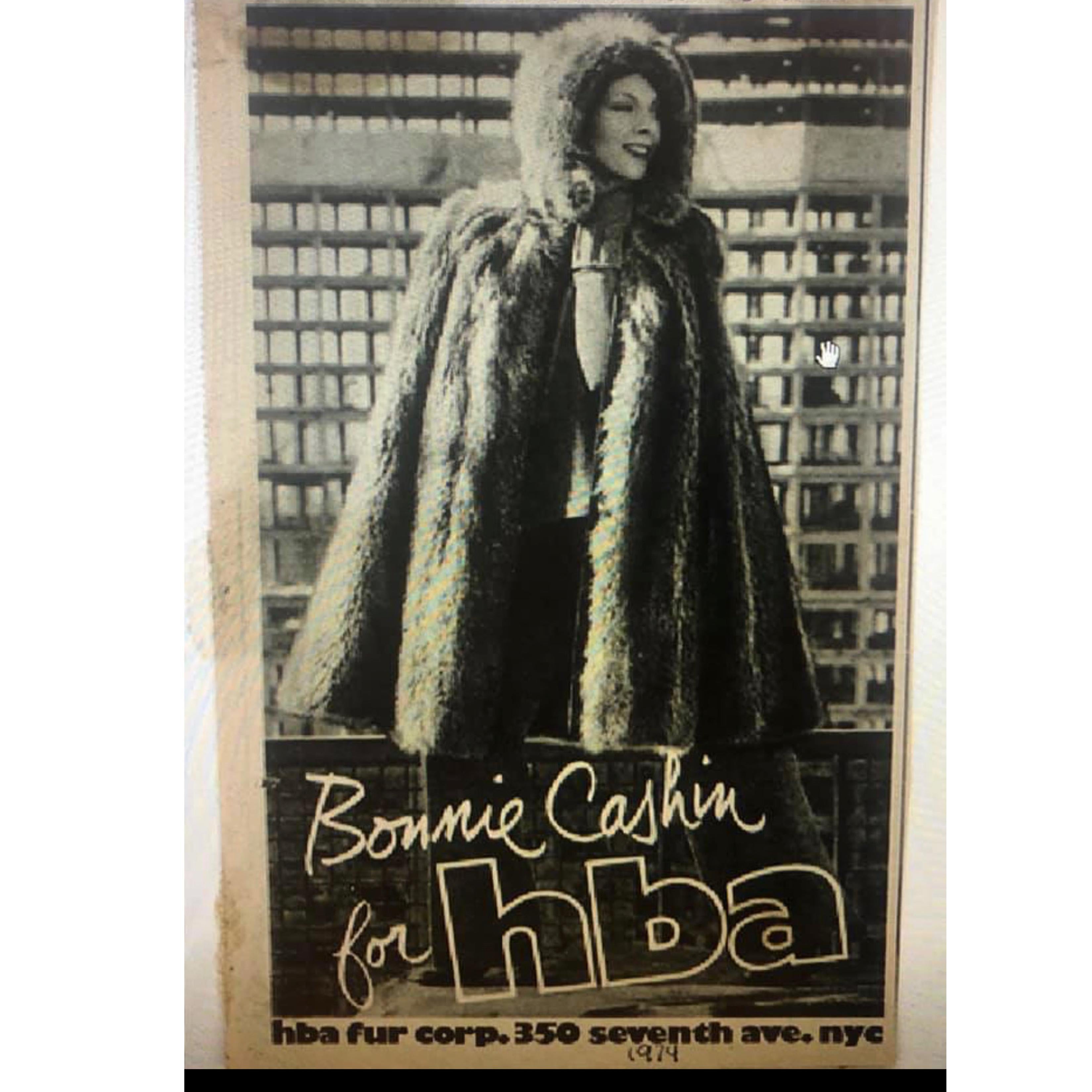 Bonnie Cashin Cape with Hood HBA Furs Raccoon 1970s Vintage Rare OSFM 4