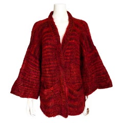 Bonnie Cashin Cardigan The Knittery rare pull à manches kimono en mohair, années 70