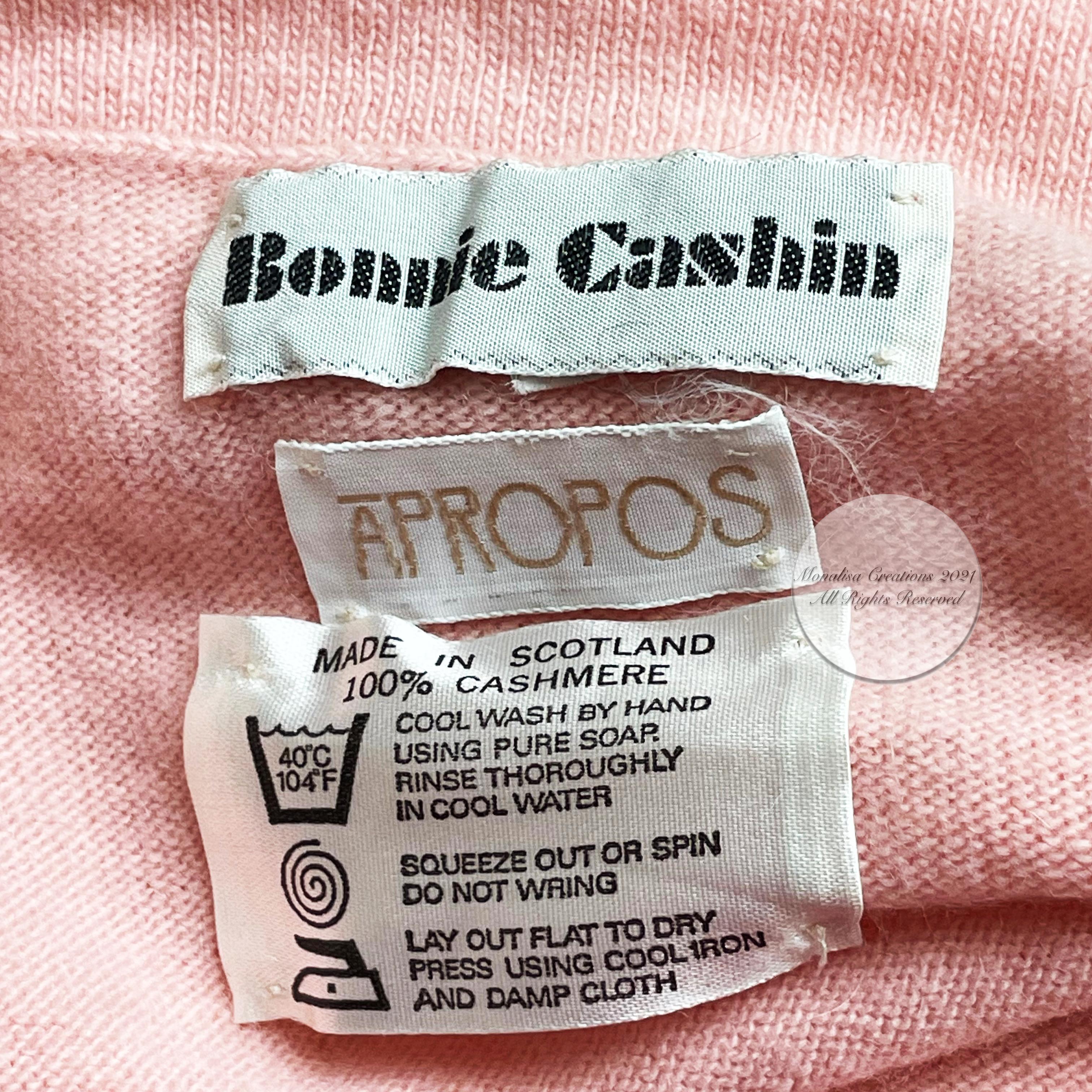 Bonnie Cashin Cashmere Sweater with Madonna Hood Collar Peach Rare Vintage  4