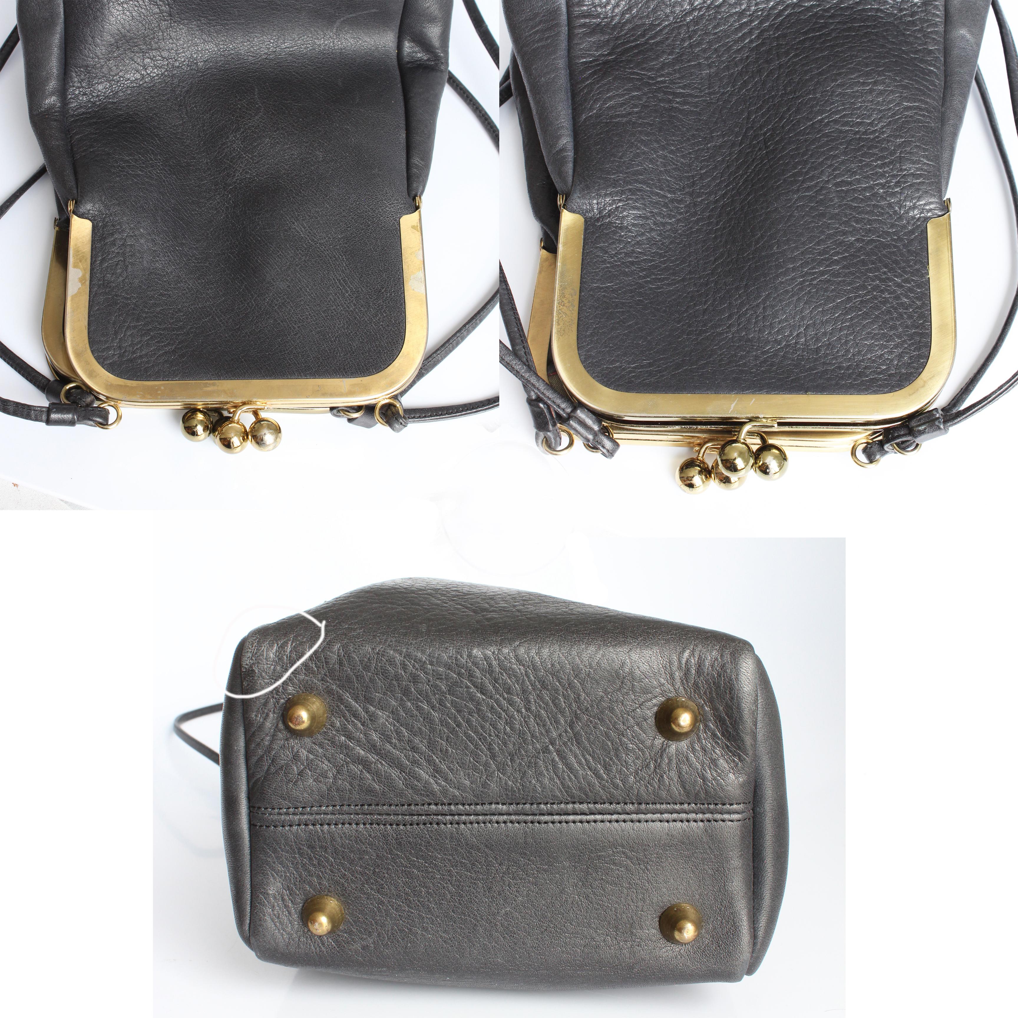 Bonnie Cashin Coach Bag Swinger Black Double Header Shoulder Bag + New Hangtag For Sale 11
