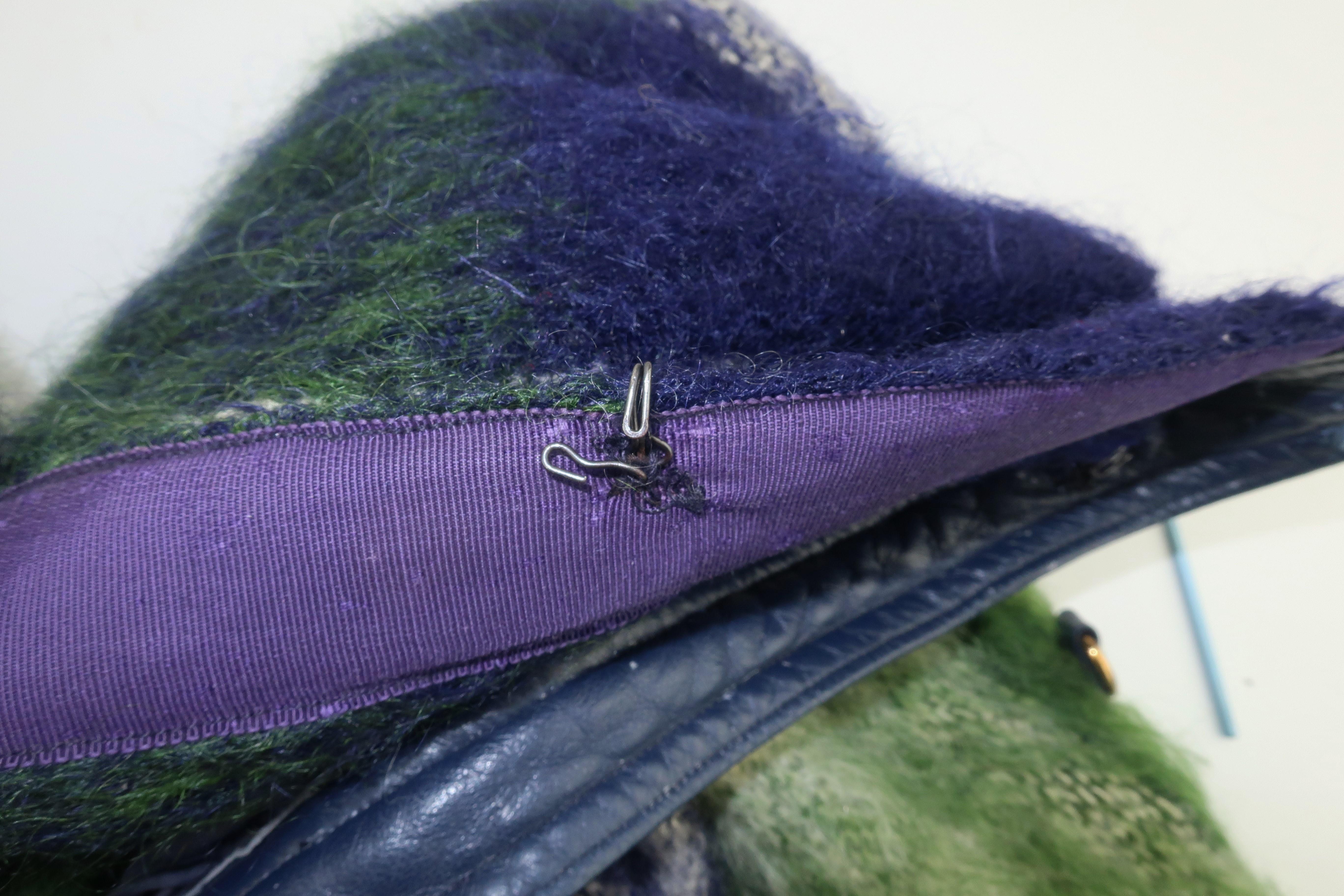 Bonnie Cashin Hundeleinenrock aus blau-grün kariertem Mohair, 1950er Jahre 10