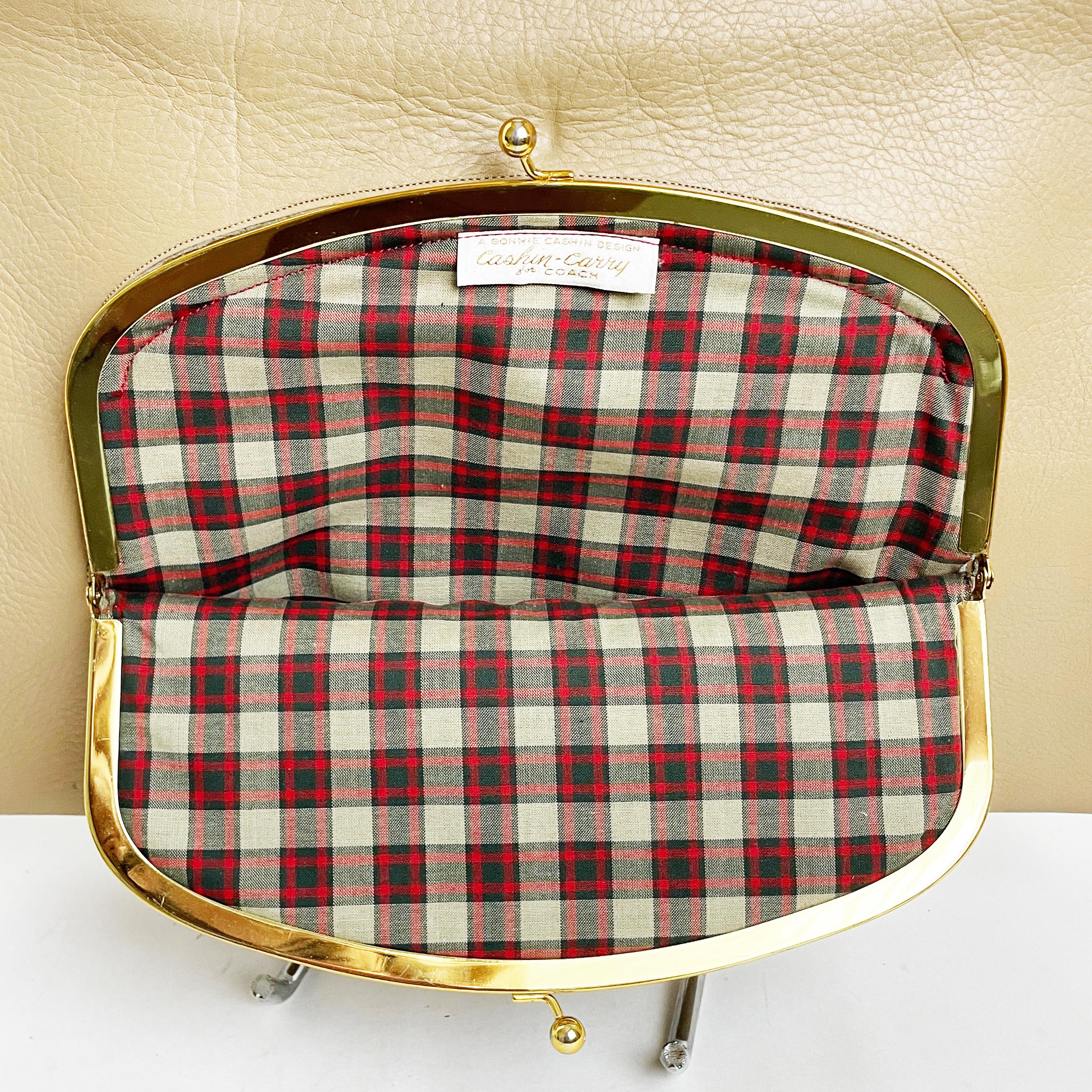 Women's or Men's Bonnie Cashin for Coach Attache Bag Cashin Carry Tan Leather Rare Vintage 60s For Sale