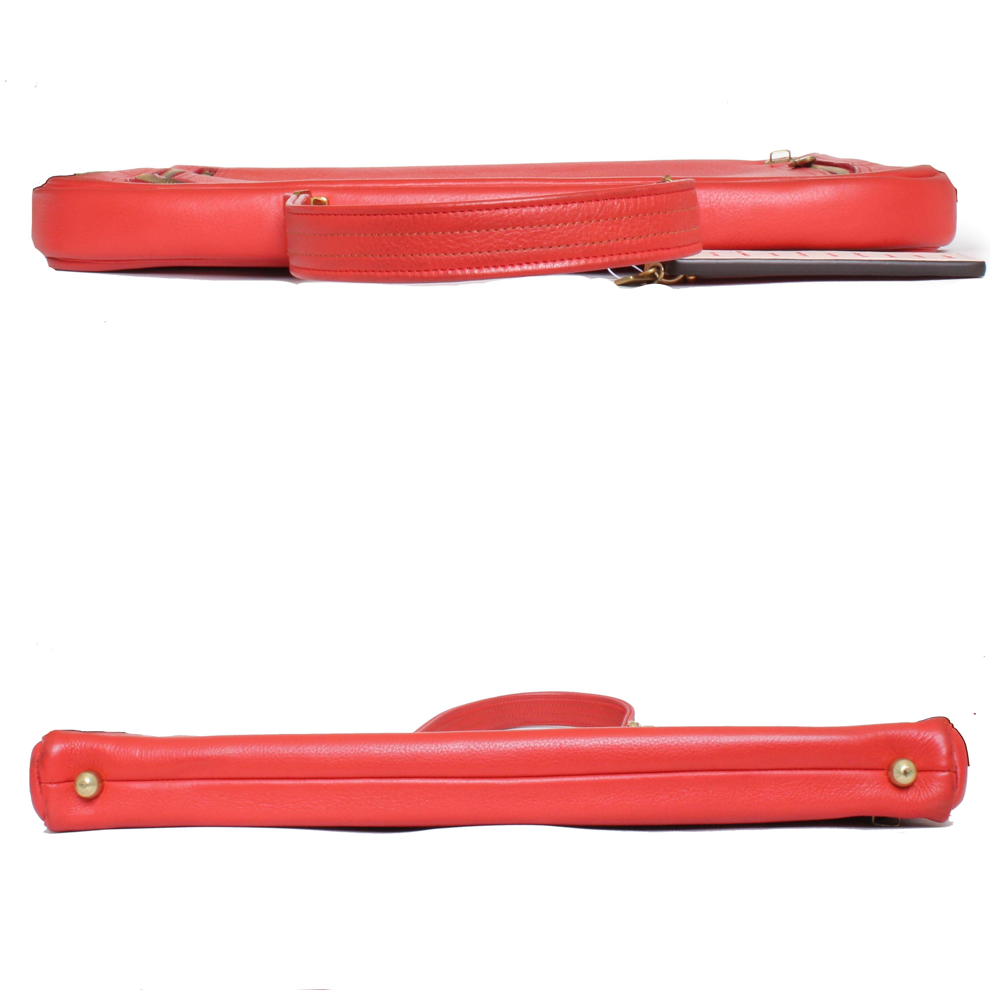 Bonnie Cashin for Coach Attache Bag Red Leather Briefcase Cashin Carry 60s  For Sale 7