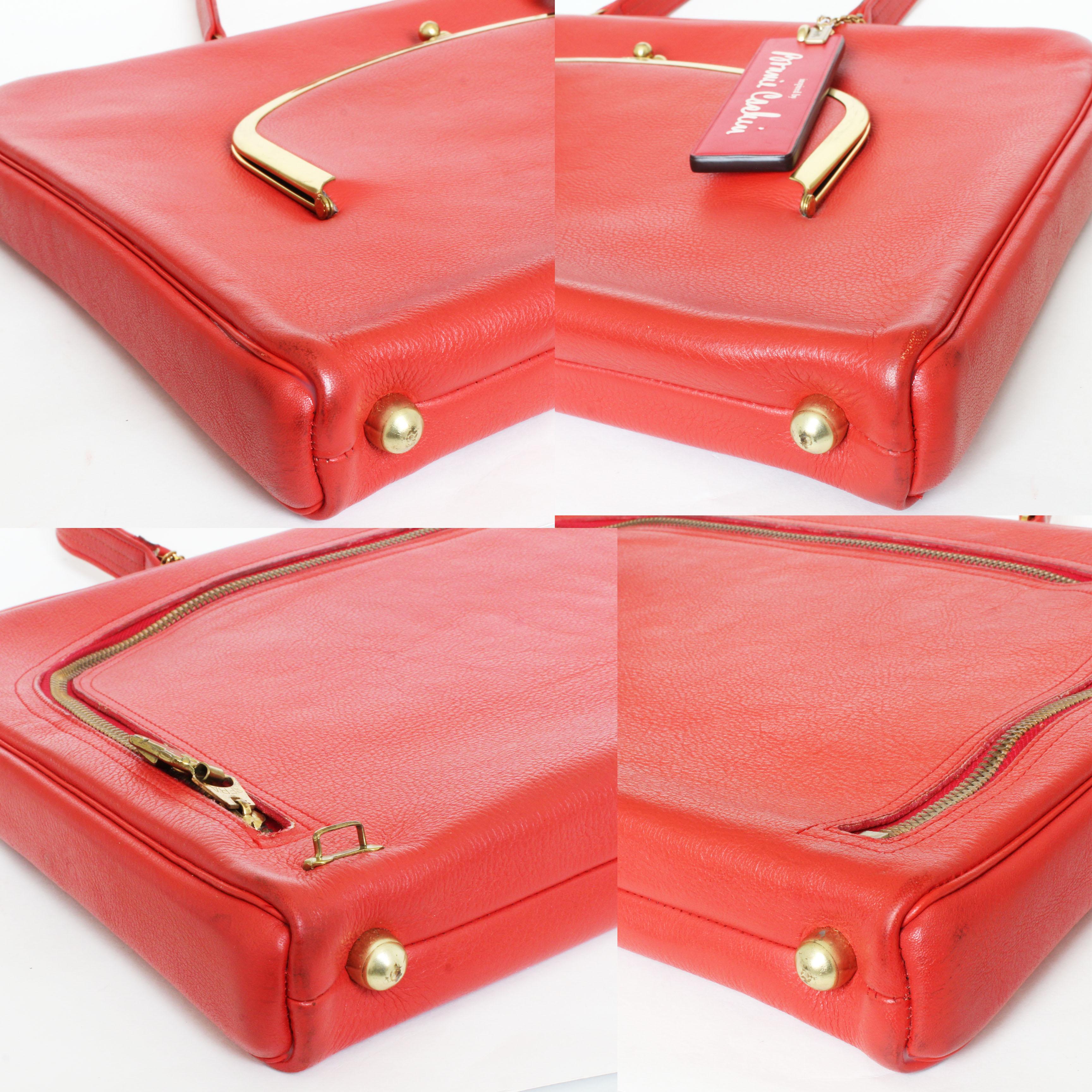 Bonnie Cashin for Coach Attache Bag Red Leather Briefcase Cashin Carry 60s  6