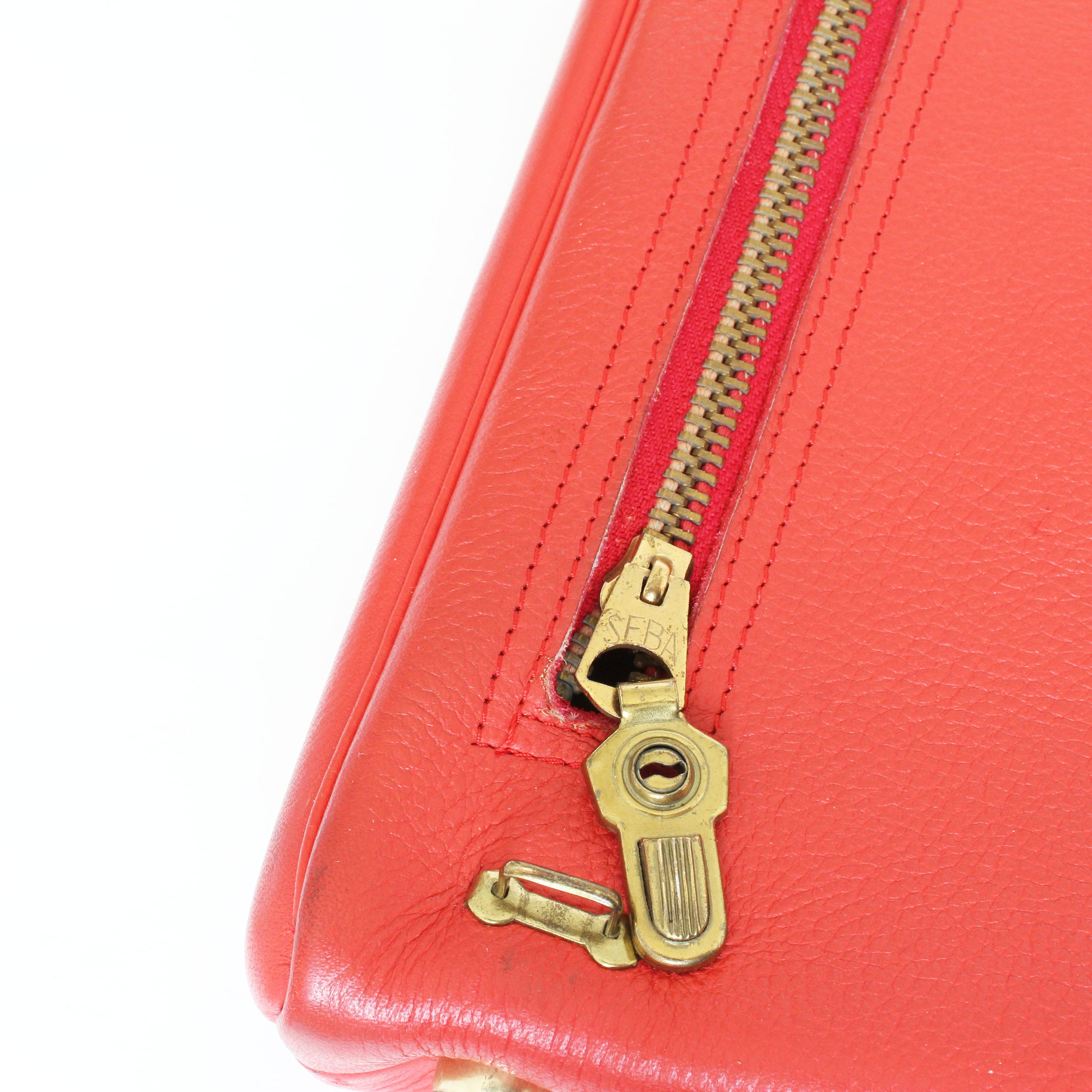 Bonnie Cashin for Coach Attache Bag Red Leather Briefcase Cashin Carry 60s  8
