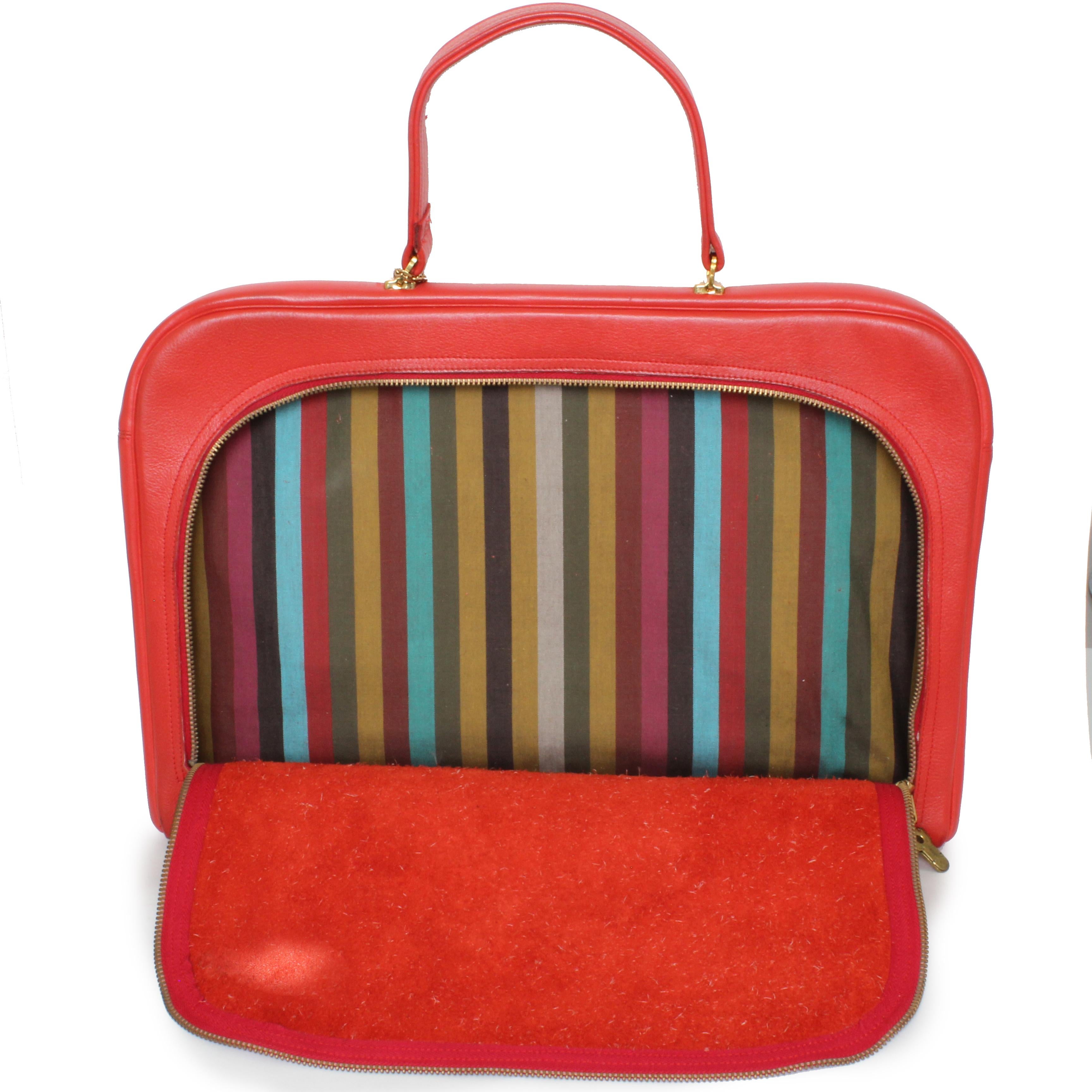 Bonnie Cashin for Coach Attache Bag Red Leather Briefcase Cashin Carry 60s 4