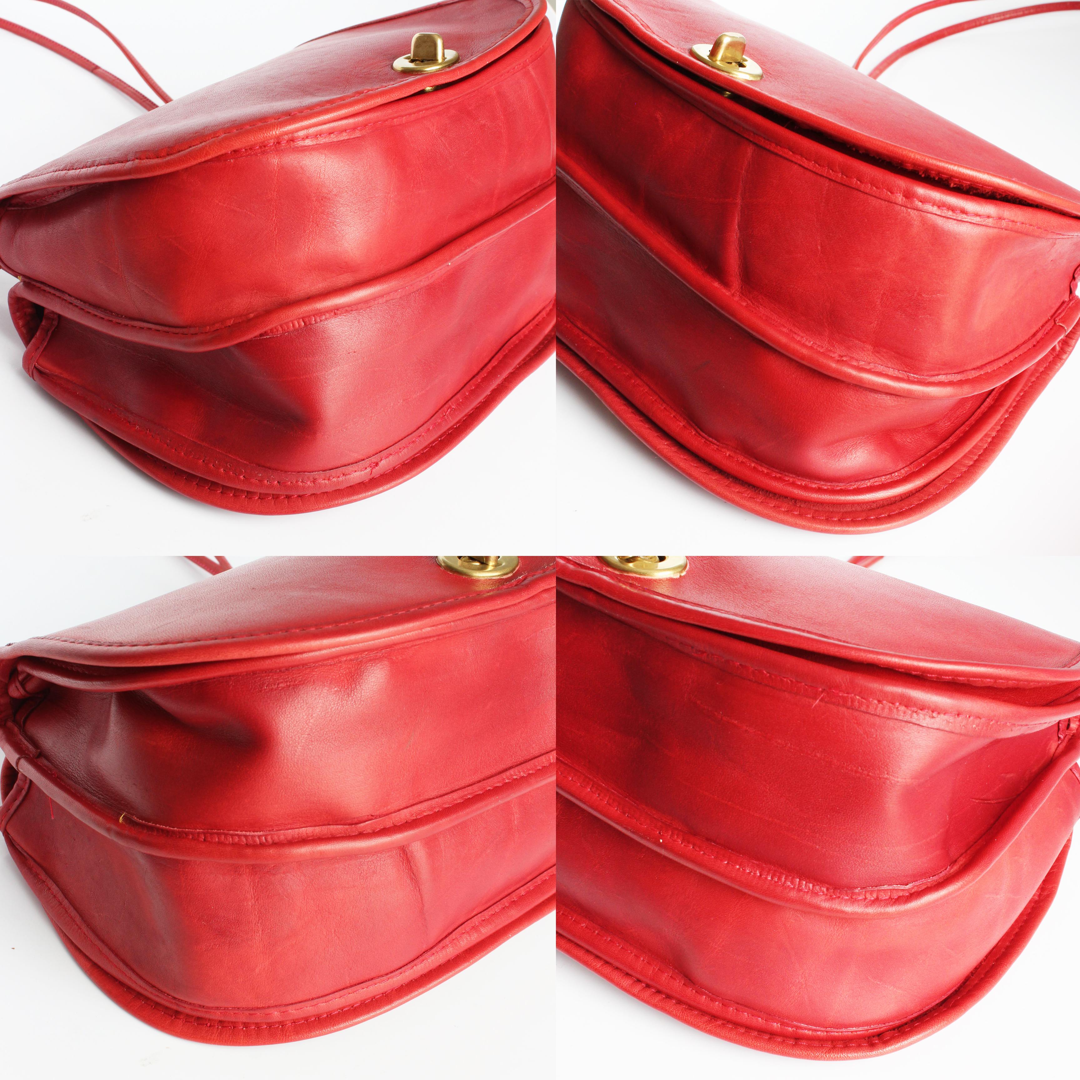 Bonnie Cashin for Coach Bag 2-in-1 Shoulder Pouch Rare Red Leather 1970s HTF For Sale 10